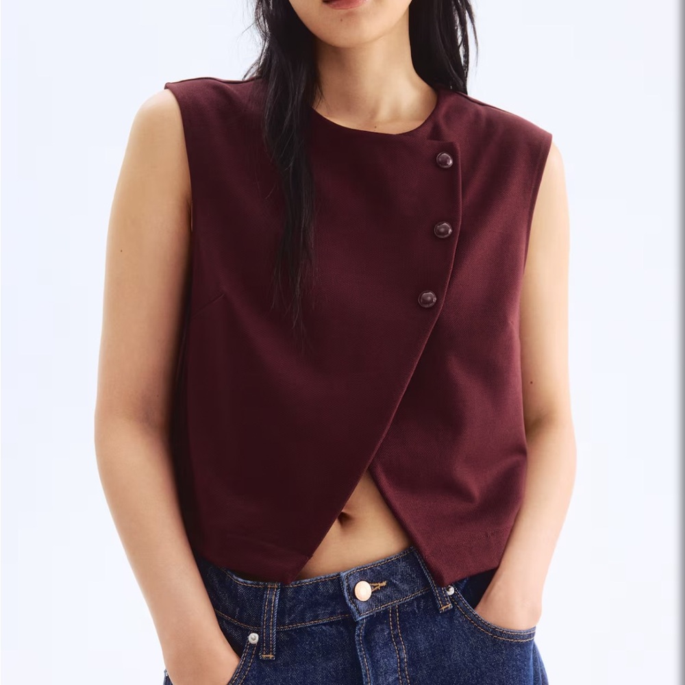 NWT asymmetric wrap vest H&M